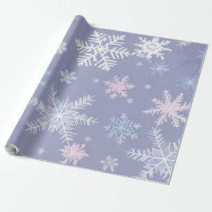 crystal snowflakes wrapping paper