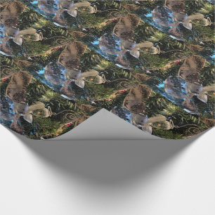 Crystal Snowman Christmas Tree Ornament Wrapping Paper