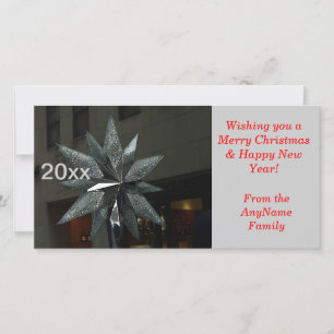 Crystal Star Yearly Holiday Photo Card
