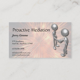 Crystal Starburst Handshake Business Card