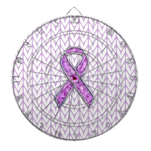 Crystal Style Pink Ribbon Awareness Knit Dartboard