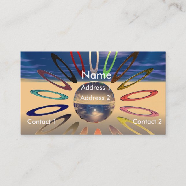 Crystal Sunburst Business Card (Front)
