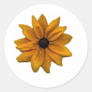 crystal Sunflower Classic Round Sticker