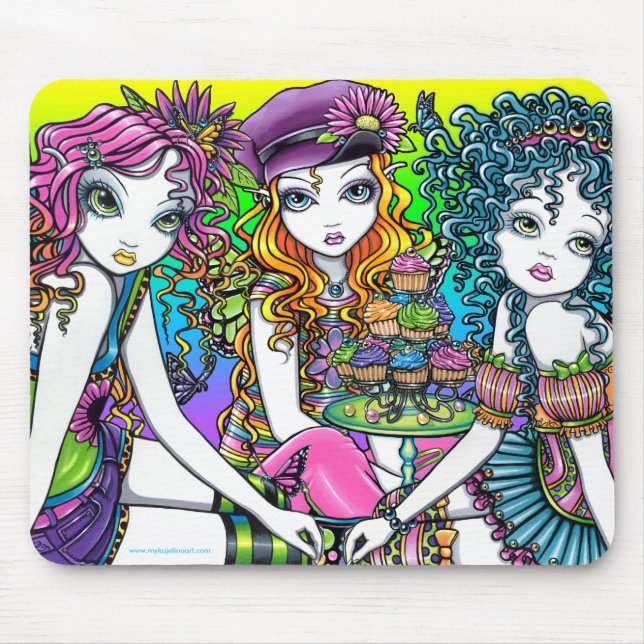 Crystal Sunny & Buttercup Rainbow Fairies Mousepad (Front)