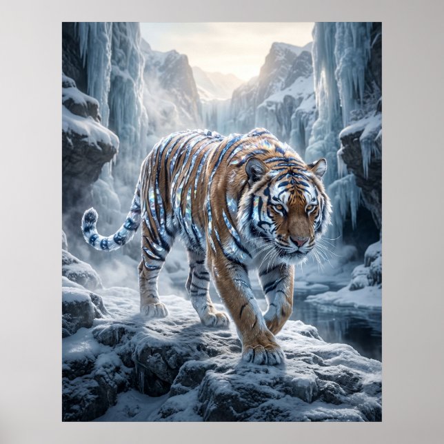 Crystal Tiger Frozen Dawn Poster (Front)