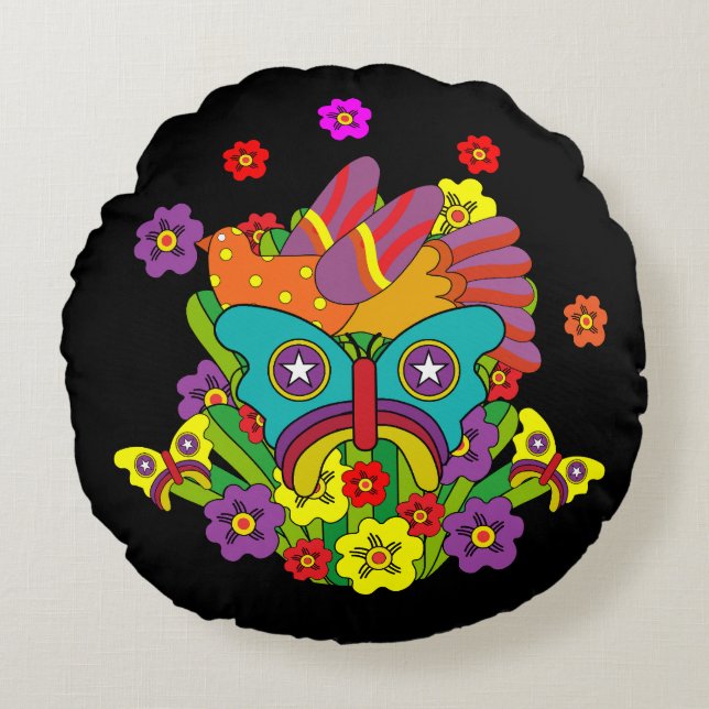 Crystal Tipps and Alistair Round Cushion (Front)