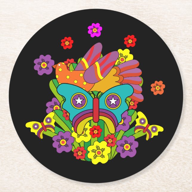 Crystal Tipps and Alistair Round Paper Coaster (Front)