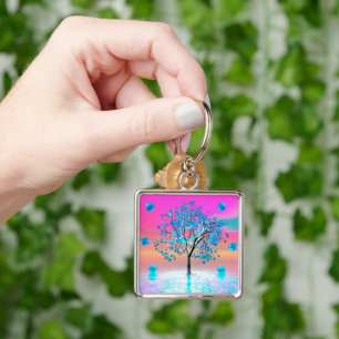 Crystal Tree Sunrise Keychain