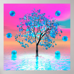 Crystal Tree Sunrise Poster