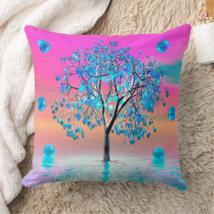 Crystal Tree Sunrise Throw Pillow