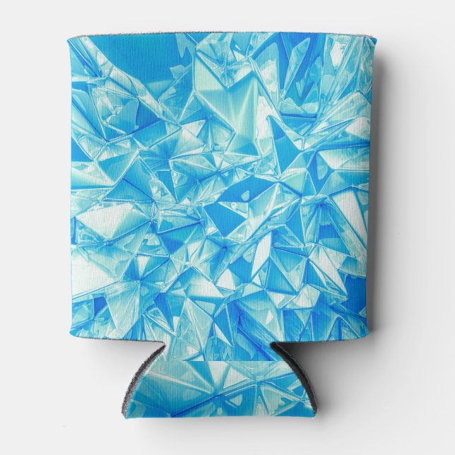 Crystal triangle, 3D rendered background. Can Cooler (Front)