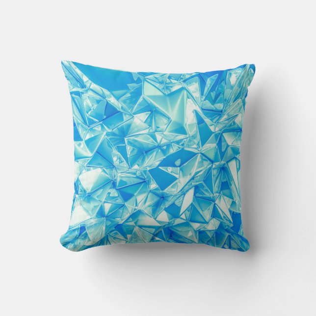 Crystal triangle, 3D rendered background. Cushion (Front)