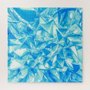 Crystal triangle, 3D rendered background. Jigsaw Puzzle