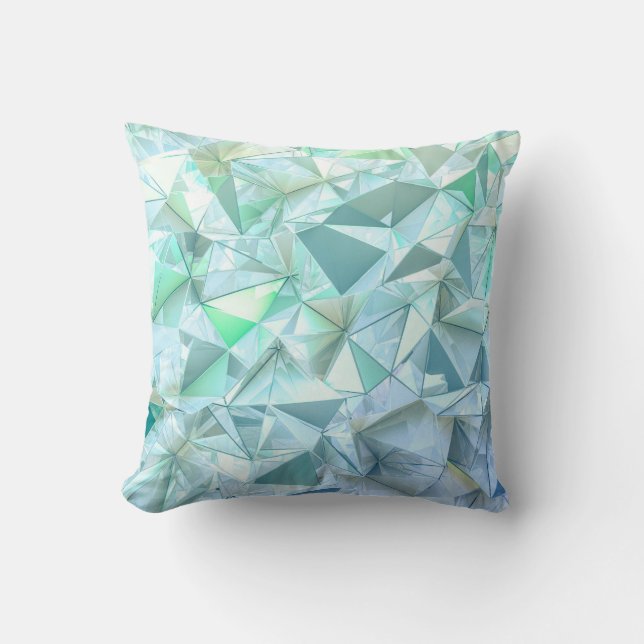 Crystal triangle background. cushion (Front)