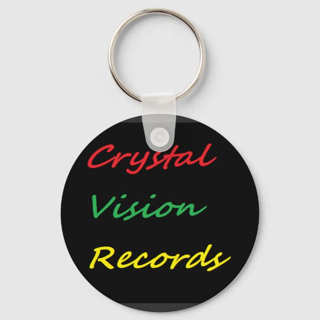 crystal vision records tshirts key ring (Front)