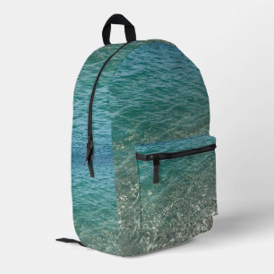 Crystal Water Beach Vibe Printed Backpack