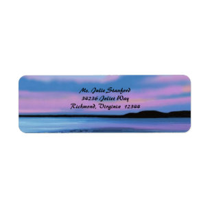 Crystal Water Sunset Return Address Labels