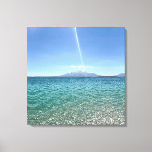 Crystal Water View Blue Sky Beach Vibe Peaceful Canvas Print