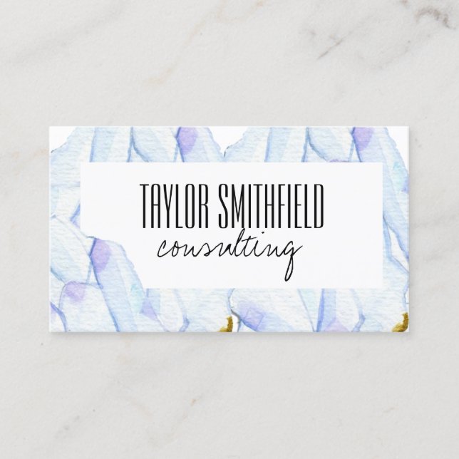 crystal watercolor business card (Front)