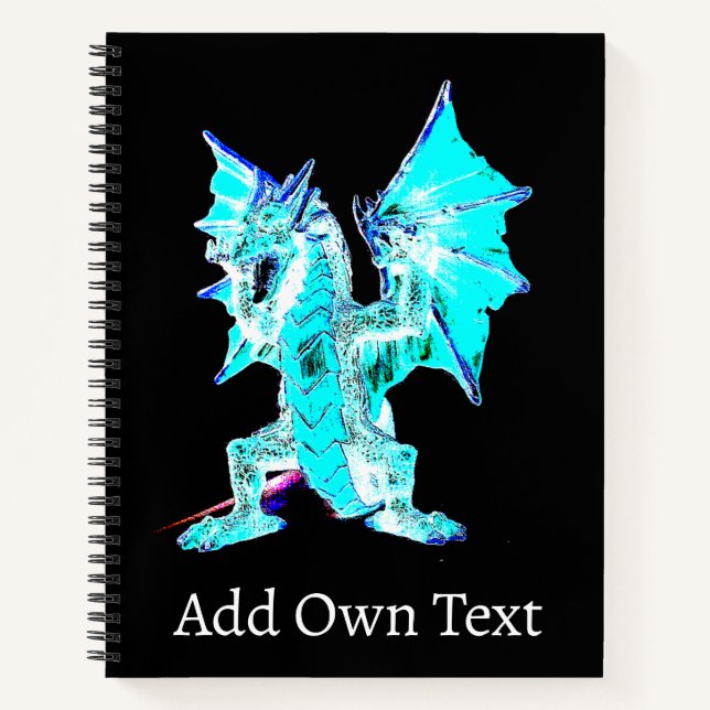 Crystal Wave Beast Water Dragon Spirit Ethereal Notebook (Front)