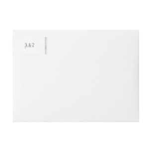 Crystal Wedding Invitation Wrap Around Label