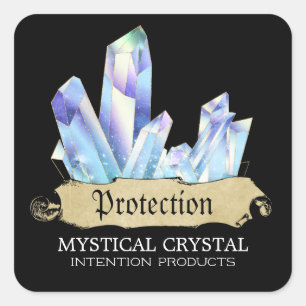 Crystal Witch Black And Blue Spell Jar Labels