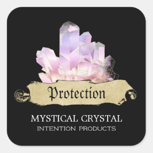 Crystal Witch Black Spell Labels