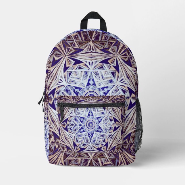 Crystal World  Printed Backpack (Front)