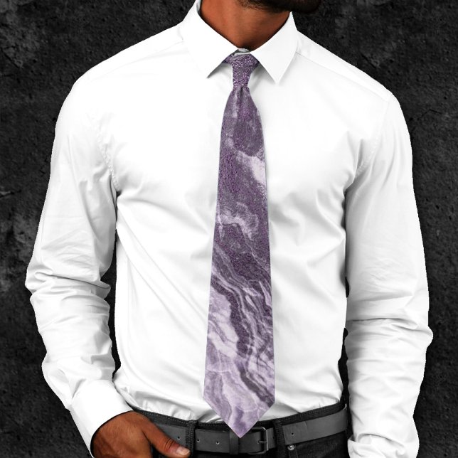 Crystalized Purple Agate | Moody Marbled Stone Tie (Creator Uploaded)