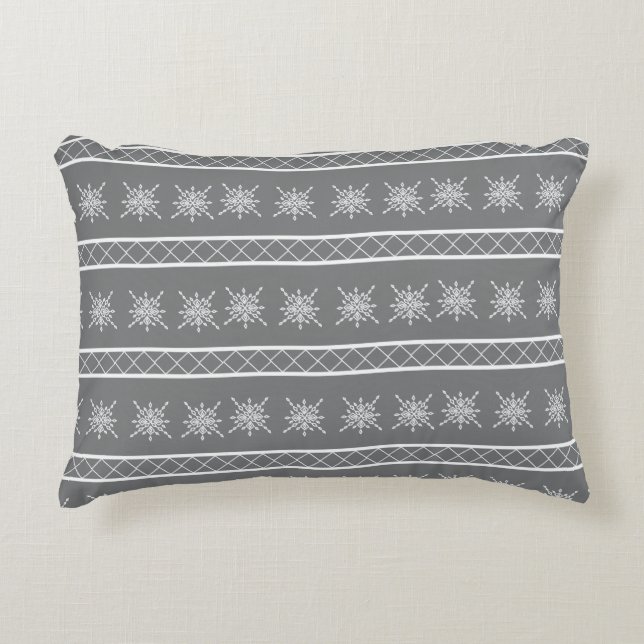 Crystalized Snowflake Decorative Cushion (Front)