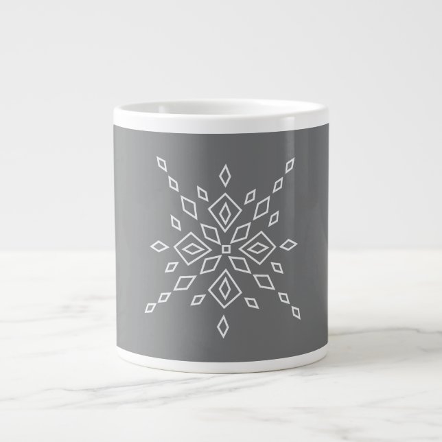 Crystalized Snowflake Large Coffee Mug (Front)