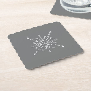 Crystalized Snowflake Paper Coaster