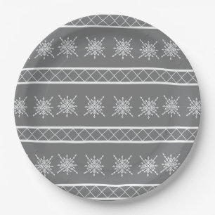 Crystalized Snowflake Paper Plate