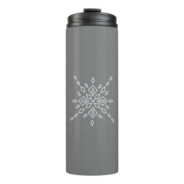 Crystalized Snowflake Thermal Tumbler (Front)