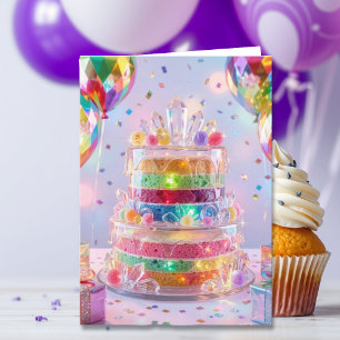 Crystalline Cake Sister's Birthday Card