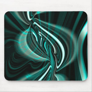 Crystalline on dark green cyan curves and ripples  mouse mat