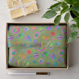 Crystalline Riverbed Moss Green Tissue Paper