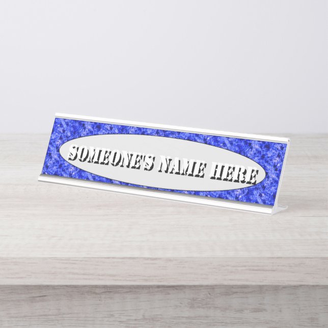 Crystallised by Kenneth Yoncich Desk Name Plate (Front)