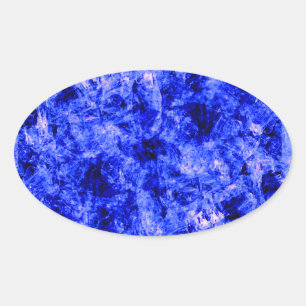 Crystallised by Kenneth Yoncich Oval Sticker