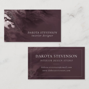Crystallised Mauve Agate   Dusty Rose Pink Marble Business Card