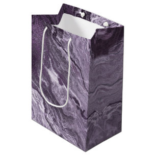 Crystallised Purple Agate Moody Marbled Stone Medium Gift Bag