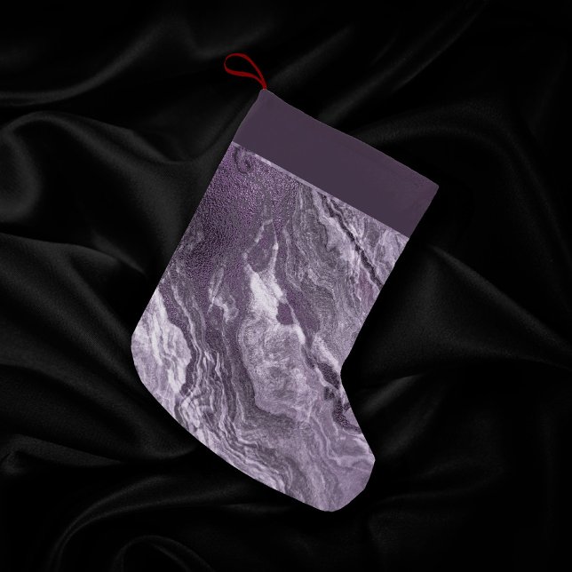Crystallised Purple Agate | Moody Marbled Stone Small Christmas Stocking (Creator Uploaded)