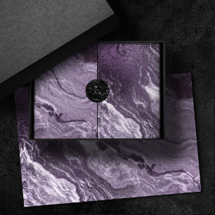 Crystallised Purple Agate   Moody Marbled Stone Tissue Paper