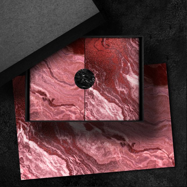 Crystallised Red Agate | Ruby Crimson Marbled Ston Tissue Paper (Creator Uploaded)