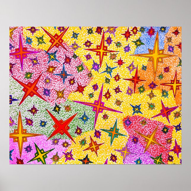 Crystallize - abstract drawing poster (Front)