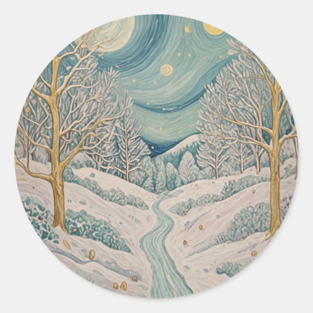 Crystallized Creek Classic Round Sticker (Front)