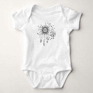 Crystals and moon baby bodysuit