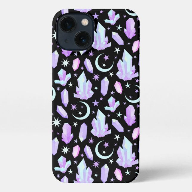"Crystals and moons" сase iPhone Case (Back)