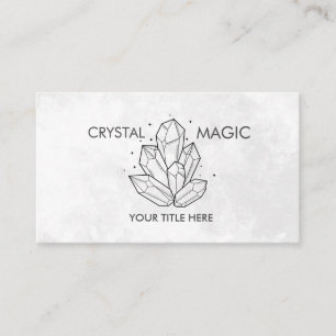 Crystals Cluster - Black & White Business Card