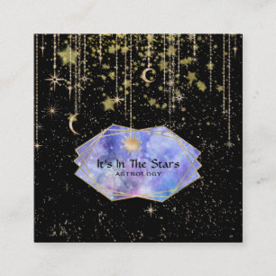 *~* Crystals Cosmos Astrology Stars Moon Square Business Card
